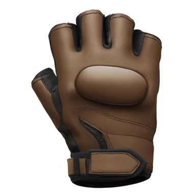 fingerless brown leather tactical glove sticker
