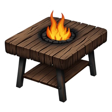 burnt wood table sticker