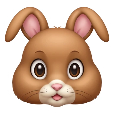 a cute light brown bunny with big cute eyes  sticker