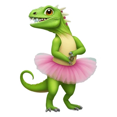 iguana wearing a tutu sticker