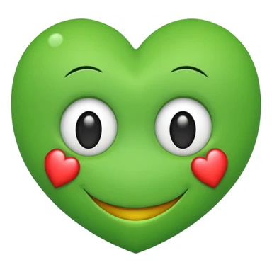 Smiley with heurt Green êtes sticker