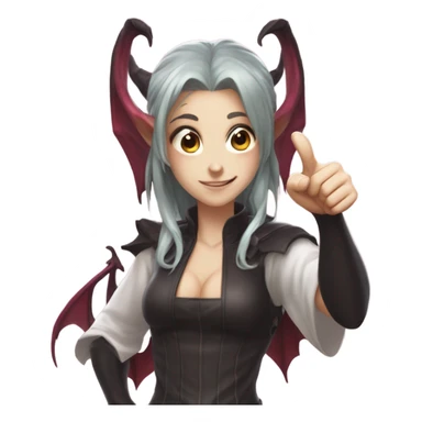 thumbs up anime girl succubus sticker