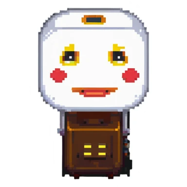 animated lamp with face sticker