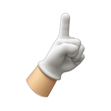 super mario white glove hand index finger pointing sticker