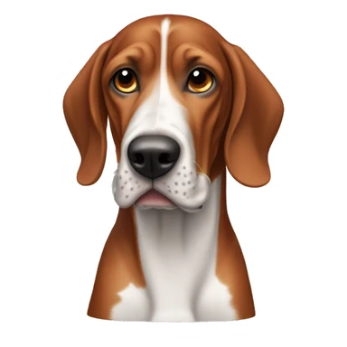 English American coonhound with red ticking only  sticker
