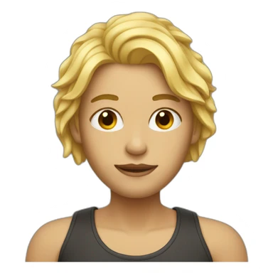 dieu avec cheveux court et blond sticker