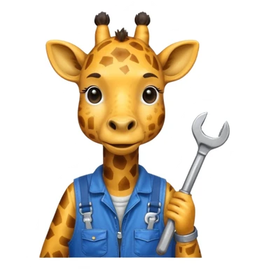 giraffe mechanic sticker