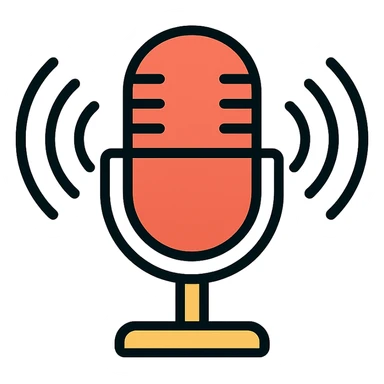 Remove the 'live' sign and keep only the sound waves. Maintain the icon-color-outlined style with a vector look, shadows, highlights, and a pastel color palette. Ensure the background is transparent. sticker
