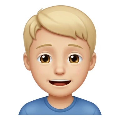 Smiling boy crying  sticker