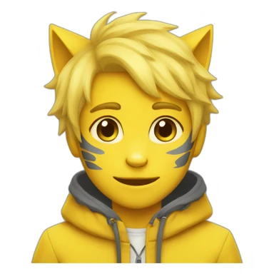 Yellow catboy sticker