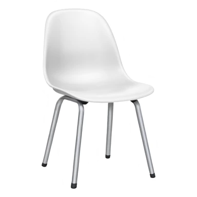 Silla de plastico color blanca sticker