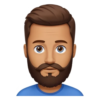 Yehuda Levi with blue eyes, brown hair beard sticker