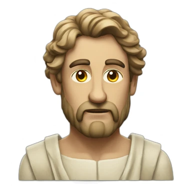 medieval innovator, thinking, concentrated, torso sticker