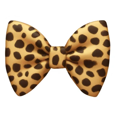 Cheetah print bow sticker