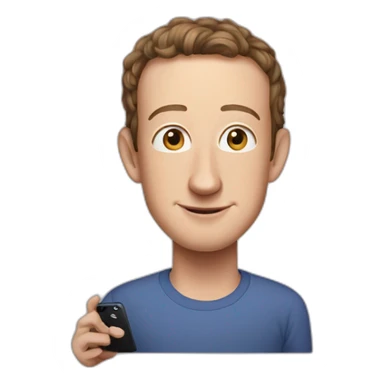 Mark Zuckerberg with iphone sticker