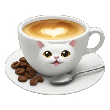 Cat in Kaffee sticker