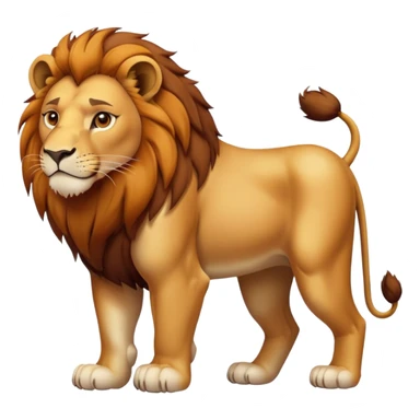A clean lion sticker