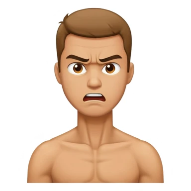 Man holding neck angry sticker