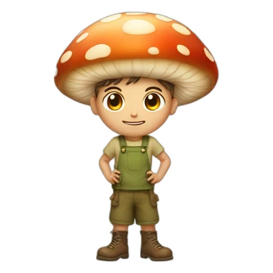 mushroom boy  sticker