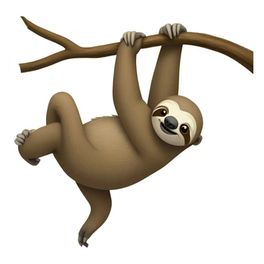 Sloth on a tree sticker