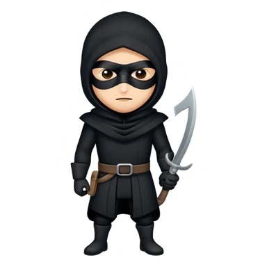 Thief in black costume  sticker