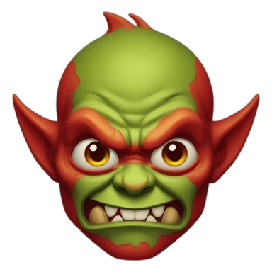angry red goblin sticker