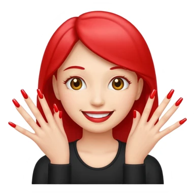 Smile emoji with nails sticker