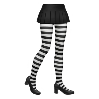 black and white striped tights sticker