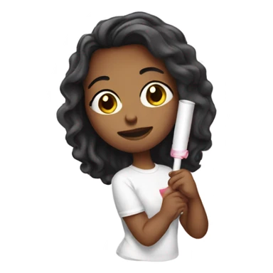 girl holding tampon  sticker