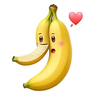 Banana sending kiss sticker