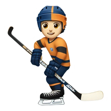 Cody playing hockey  sticker