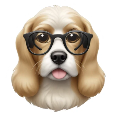 Dog with glasses  sticker