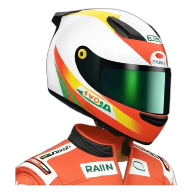 racing helmet senna sticker