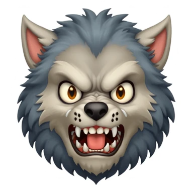 Werewolf laughing sticker