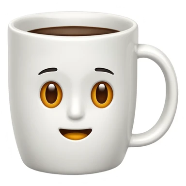 Realistic coffee mug sticker