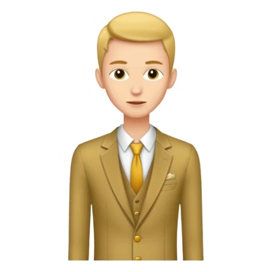 skinny man face looking rich sticker