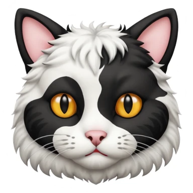 Cat black and white like a cow sticker