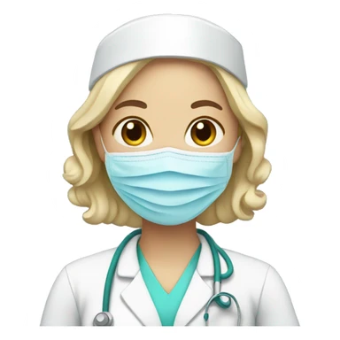 nurse with mask sticker