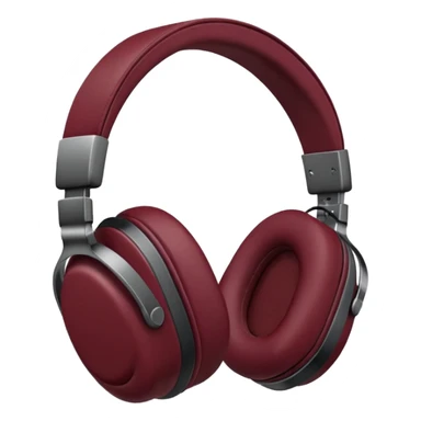 Maroon headphones  sticker