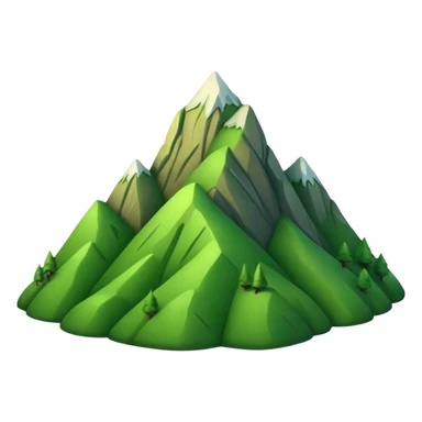 EMOJI DE MONTAÑA VERDE  sticker