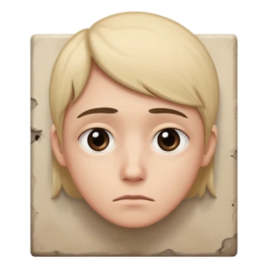 The sad person sat facing the corner of the wall. sticker