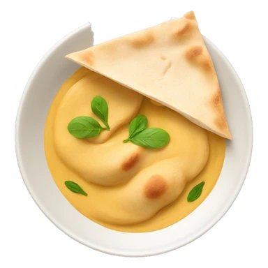 Hummus with pita sticker