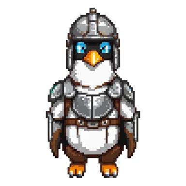 penguin warrior sticker