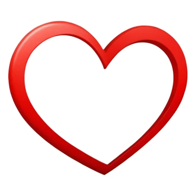 the contour of the heart sticker