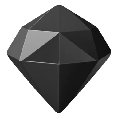 3d diamond shape matte black. diamond shape like on a playing card sticker