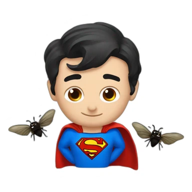 Superman avec des mouches sticker
