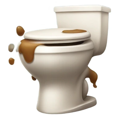 Poo with legs running away from toilet sticker