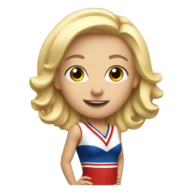 Blonde cheerleader sticker