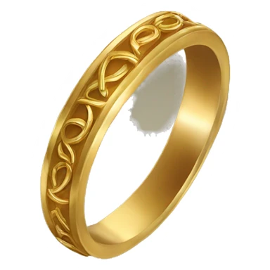  gold ring in lord of the rings style sticker