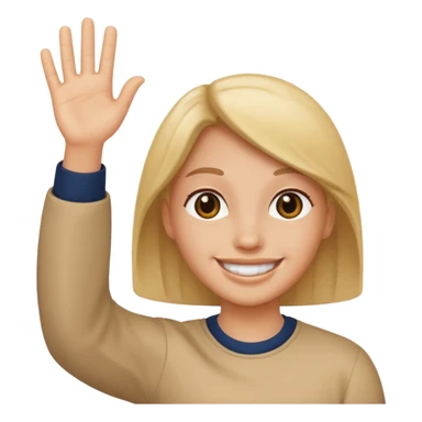 Person waving sticker